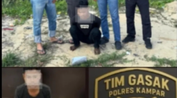 Tim Gasak Towi Resmob Polres Kampar Tangkap Pelaku Pencurian di Kantor AKSINDO Jalan Ahmat Yani Bangkinang  Kota