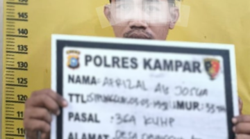 Tim Gasak Resmob Polres Kampar- Tanggap Cepat- Dengan Laporan Masyarakat tangkap Pelaku Maling Handphone yang Viral Di Medsos
