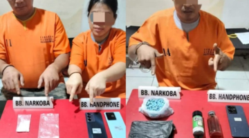 Satnarkoba Tangkap Suami Istri dan Seorang Pria, 16.09 Gram Sabu-sabu dan 600 Pil Ekstasi Diamankan.!”