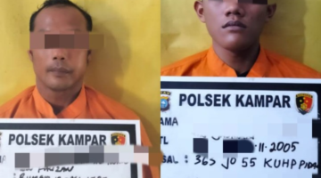 Polsek Kampar Tangkap Dua Pelaku Spesialis Pencurian Yang Meresahkan Masyarakat